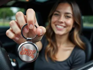 Cool Key Chain Modern Stainless Metal